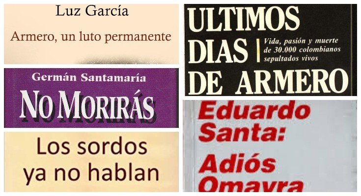 Cinco libros de referencia sobre Armero